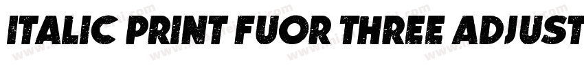 Italic Print Fuor Three Adjust字体转换